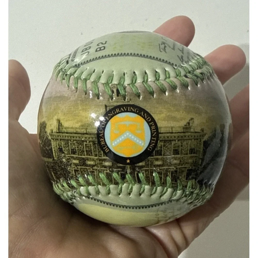One Hundred Dollar‎ Bill Bureau Of Engraving And Printing Souvenir Baseball Ball